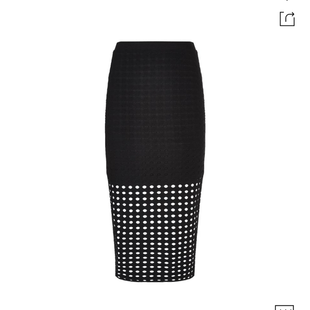 T by Alexander Wang Circular Hole Jacquard skirt